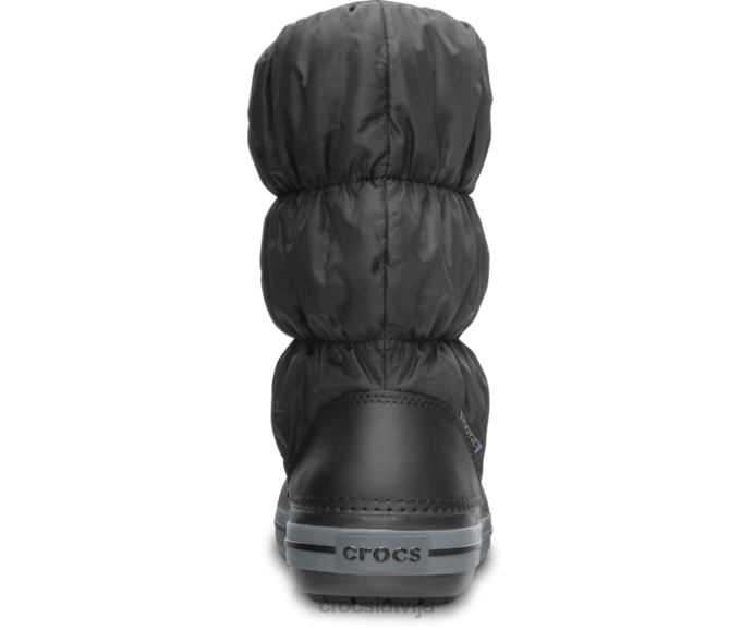 ziemas pufs zābaks sievietes Crocs kurpes N46T214 melns/ogles