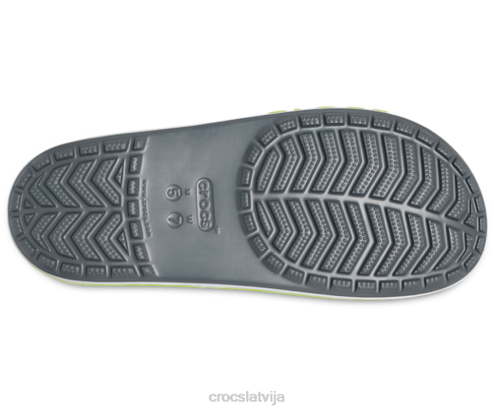 bayaband slidkalniņš vīriešiem Crocs kurpes N46T452 šīfera pelēks/laima perforators