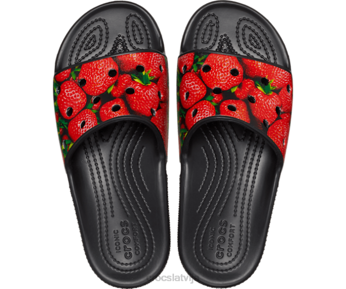 klasisks hiperreāls slaids vīriešiem Crocs kurpes N46T469 sarkans/melns