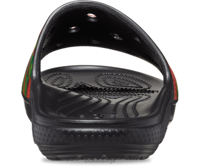 klasisks hiperreāls slaids vīriešiem Crocs kurpes N46T469 sarkans/melns