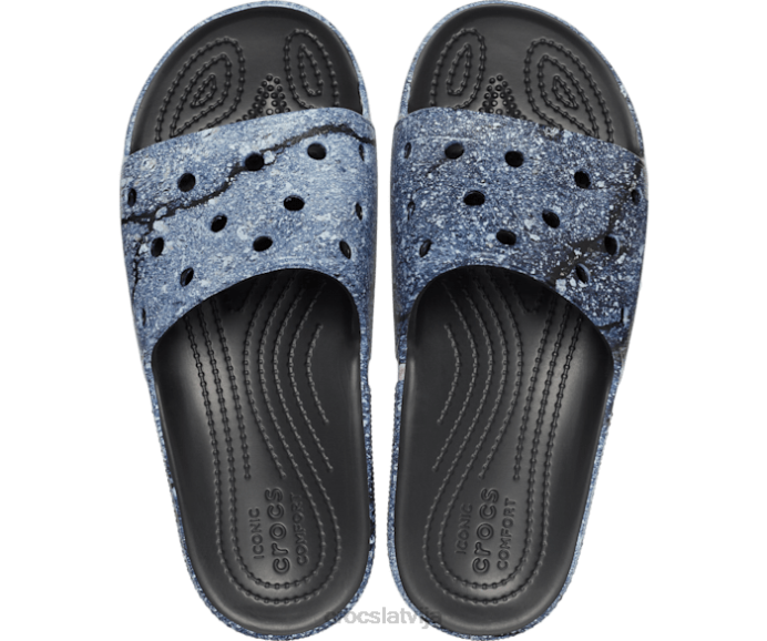 klasisks hiperreāls slaids vīriešiem Crocs kurpes N46T470 multi/melns