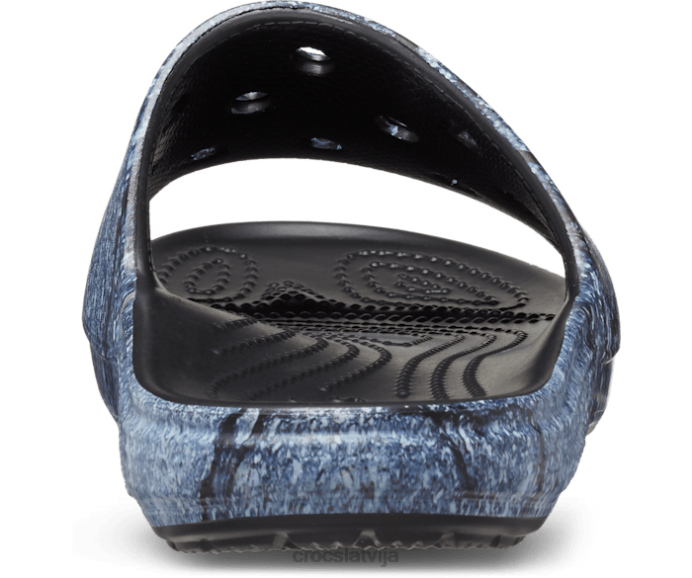klasisks hiperreāls slaids vīriešiem Crocs kurpes N46T470 multi/melns