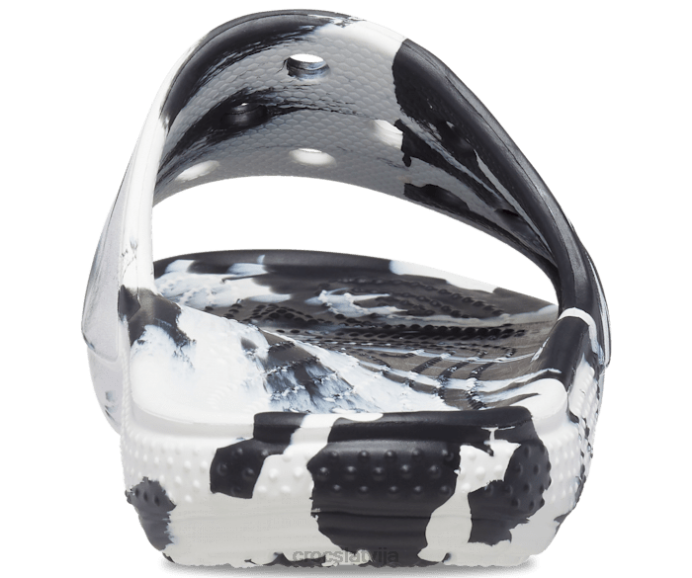 klasisks marmora slidkalniņš vīriešiem Crocs kurpes N46T464 balts melns