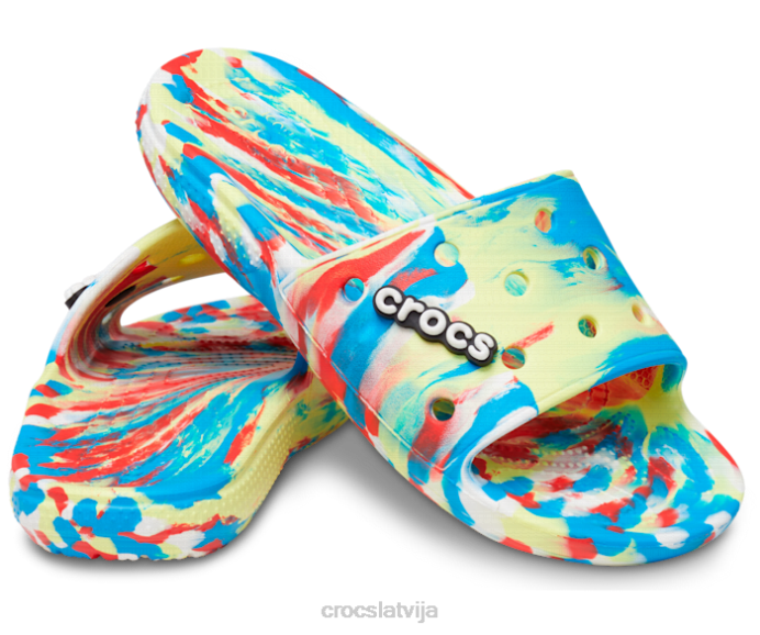 klasisks marmora slidkalniņš vīriešiem Crocs kurpes N46T466 sērs/multi